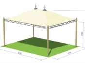 GAZEBO PETALO LEGNO 